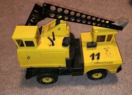 VTG MR-970 Mighty Tonka Yellow Crane Truck Pressed Steel Classic Constru... - £115.87 GBP