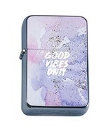 Good Vibes Flip Top Dual Torch Em2 Smoking Cigarette Silver Refillable D... - €7,67 EUR