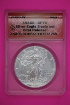 2016 W SP 70 Silver American Eagle From 3 Coin Set First Release ANACS Slab 503 - $66.04