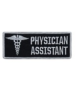 Physician Assistant Caduceus Embroidered Medical Name Tag Iron on Patch ... - $7.02+