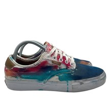 VANS Classic Canvas Lace Up Shoes Low Tie Dye Custom Paint Mens 8 - £26.03 GBP