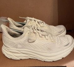 Hoka One One Clifton 8 White Cream Running Shoes Men’s 8.5 1119393 - £73.36 GBP