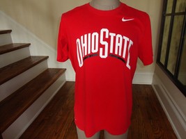 Red Nike Ohio State Buckeyes Dri Fit NCAA T-Shirt Adult L Nice - £16.57 GBP