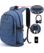 Business Laptop Backpack Anti-Theft College Backpack w/ USB Charging Por... - £28.08 GBP