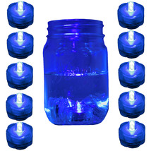 10 Pack Blue Submersible Waterproof Underwater Battery LED Tea Light~Wedding - £13.58 GBP