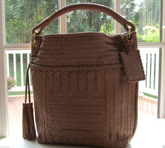 Ralph Lauren Collection Tan Woven Leather Hobo Tote Bag  - $1,000.00