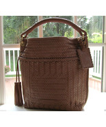 Ralph Lauren Collection Tan Woven Leather Hobo Tote Bag  - $1,000.00
