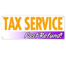 TAX SERVICE CLEARANCE BANNER Advertising Vinyl  Flag Sign INV - $180.87 MXN