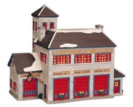 Lemax Jukebox Junction Reedville Fire Station  Porcelain Lighted House #... - $50.00