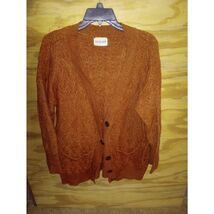 Women's Olive and Oak Rust Button Up Cardigan XL  Cable Knit Sweater - $16.20
