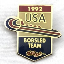 USA Olympic Bobsled Team 1992 Vintage Pin Brooch Kellog’s - £9.72 GBP