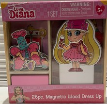 Love Diana 26 Pieces Wood Dress Up Kids Gift Set Toy  in Wooden Case NEW - $9.99