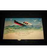 1930&#39;s Antique BON VOYAGE Rocking Ocean Sea Cruise Ship Card Ephemera So... - $18.99