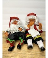 Vintage Arne Hasle Askim Norge Nordic Christmas Elf Gnome Doll Pair Set - £59.00 GBP