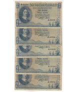 South Africa, 2 Rand, 1961-65, Set of 5, South African Reserve Bank, P10... - $56.62