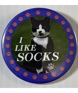 Presidential Campaign Button I Like Socks Bill Clinton First Cat Pin Pin... - $150.53 MXN