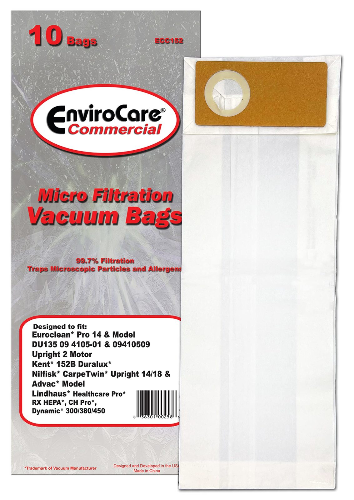EnviroCare Replacement Vacuum Cleaner Bags Designed to Fit: Euroclean Pro, Kent, - £13.97 GBP