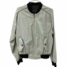 80s VTG Bull Run Black &amp; Gray Reversible Windbreaker  Mens Sz M - $34.75