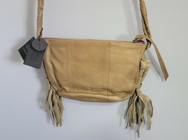 Day &amp; Mood Pale Khaki Crossbody Handbag Dustbag New 100% Genuine Leather - $45.22
