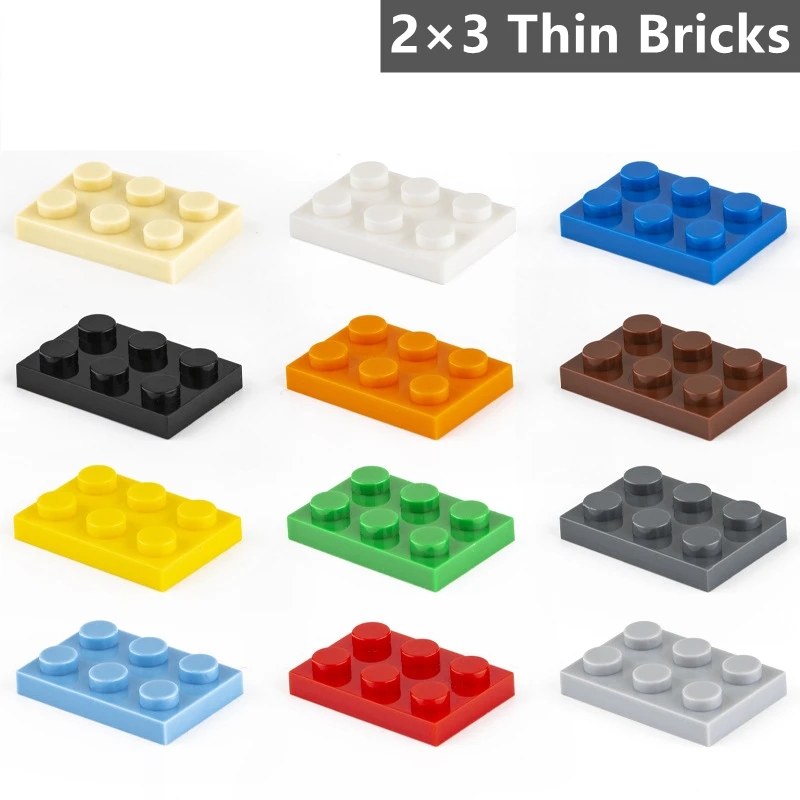 100 Pcs/Lot Building Figures Blocks Part Plate Bricks 2×3 Dots Compatibl... - £8.91 GBP