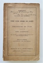 1864 antique CIVIL WAR PRISONERS privations sufferings REBEL AUTH owned ... - $222.70