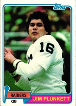 Jim Plunkett 1981 Topps Football Card #135 Oakland Raiders Quarterback - VG - £1.55 GBP
