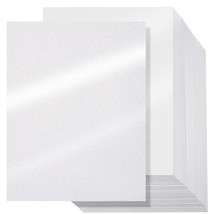 500 Sheets White Shimmer Cardstock 8.5 X 11 Inch White Shimmer Paper Metallic Pa - £81.07 GBP