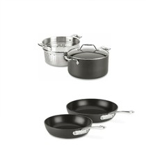 All-Clad H911S374 Essentials Nonstick 7-qt  Multipot with Insert and Fry pan Set - £74.08 GBP