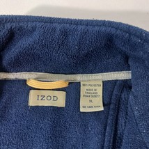 IZOD Men's Blue Full Zip Pockets Fleece Sweatshirt Long Sleeve Size XL image 4