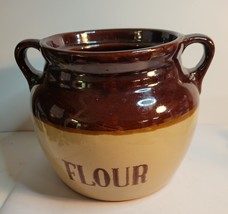 Monmouth Maple Leaf Stoneware Flour Crock with Handles - $35.00