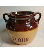 Monmouth Maple Leaf Stoneware Flour Crock with Handles - $35.00