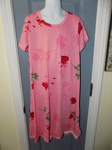LuLaRoe Scarlet Dress W/ Pocket Pink Hearts &amp; Roses Size 12 Girl&#39;s - £14.99 GBP
