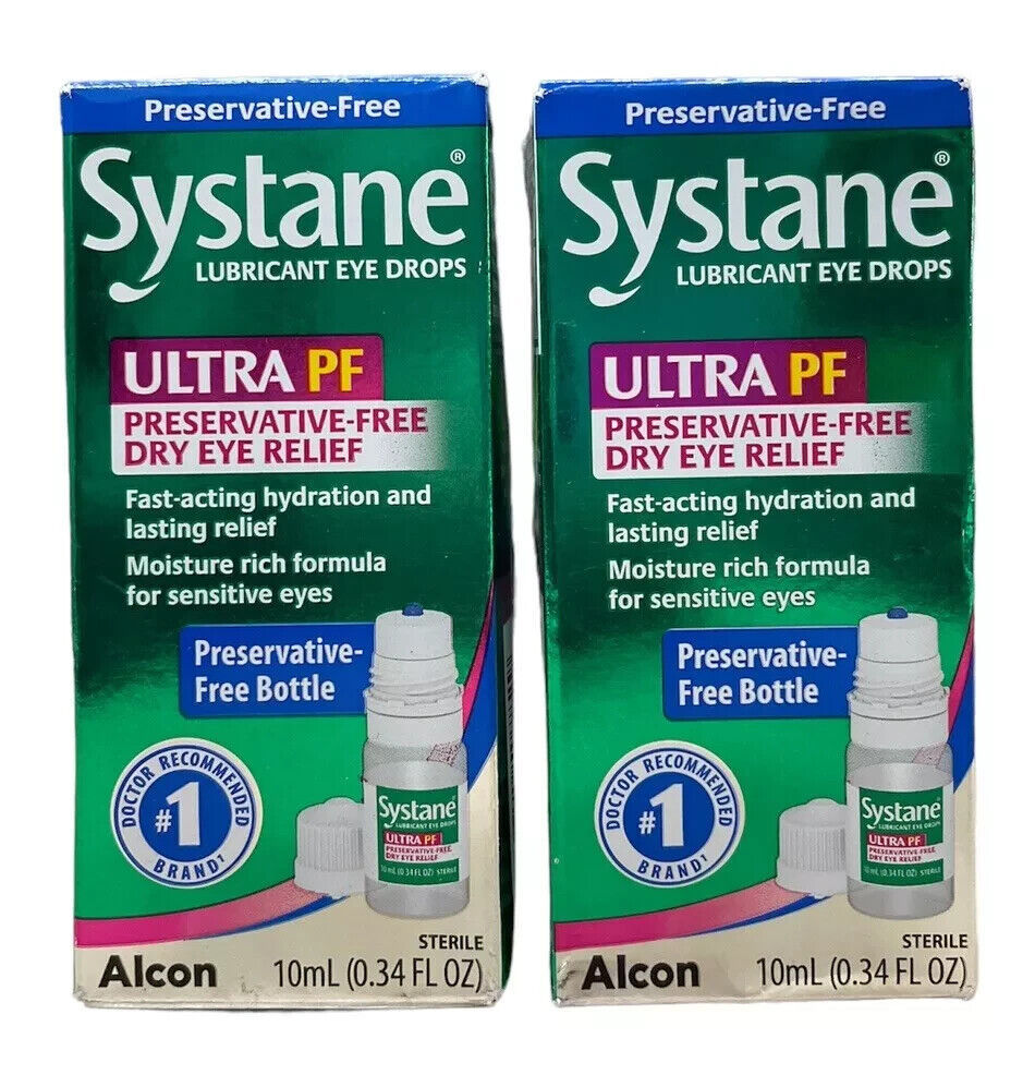 Systane Ultra Preservative Free Lubricant Eye Drops, 10ml Pack of 2 Exp 12/2025 - $17.81