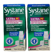 Systane Ultra Preservative Free Lubricant Eye Drops, 10ml Pack of 2 Exp ... - £13.97 GBP