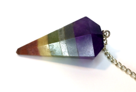 Chakra Orgone Pendulum Real Crystal Healing Divination Dowsing Reiki The... - $17.00