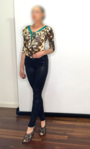 Black SEXY Lace Leg Denim Skinny Jeans, Sexy Designer Vintage Jeans! Offer - $365.55