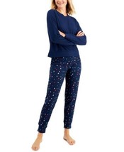 Jenni by Jennifer Moore Womens Long Sleeve Waffle Pajama Top and Jogger Set L - £24.74 GBP