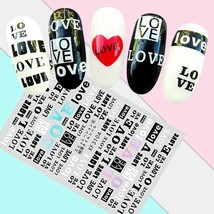 Nail Art 3D Decal Stickers LOVE XF3104 - $3.19