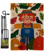 Sweetie Scarecrow Burlap - Impressions Decorative Metal Garden Pole Flag Set GS1 - $33.97