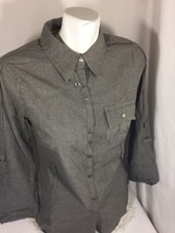 Van Heuser  Men Casual Shirt Size XXL  Gray Button Up  Bin72#27 - £19.57 GBP