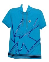 Xios Mens Blue  Logo Geometric T-Shirt Cotton Size XL  NEW - £23.82 GBP