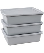 3-Pack 13 L Commercial Bus Tub Box, Plastic Restaurant Bus Tubs With Lid... - $39.96