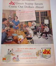 S&amp;H Green Stamps Savers Come Out Dollars Ahead  Magazine Print Ad 1959 - £4.77 GBP