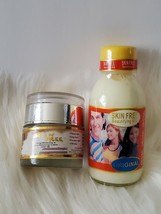 Skin Free beautifying Milk &amp; Facial Whitening Spot Remover Face Cream 2pcs Set - £71.22 GBP