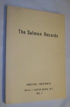THE WILLIAM SALMON RECORDS ANCESTRAL GENEALOGY FOOTPRINTS SUFFOLK NY BOOK - $49.49