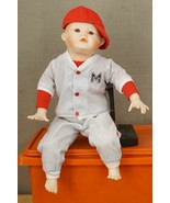 Yolando Bello MICHAEL Baseball Costume Porcelain Sitting Boy Doll Edwin ... - £23.10 GBP