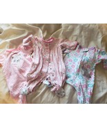 3 Child of Mine Girl Infants Long Sleeve Footed Pajamas Size 0-3 months ^ - $20.42 CAD