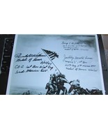 WW2 Iwo Jima Signed Flag Raising Photograph - Repro - £9.54 GBP