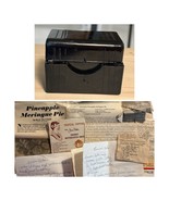 Vtg Modern  Black Plastic Recipe Box MCM Kitchen FULL Recipes Cards Gran... - $650.15 MXN