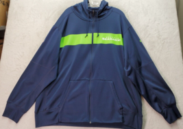 NFL Seattle Seahawks Nike Hoodie Football Unisex 3XL Navy Full Zip Draws... - $32.36